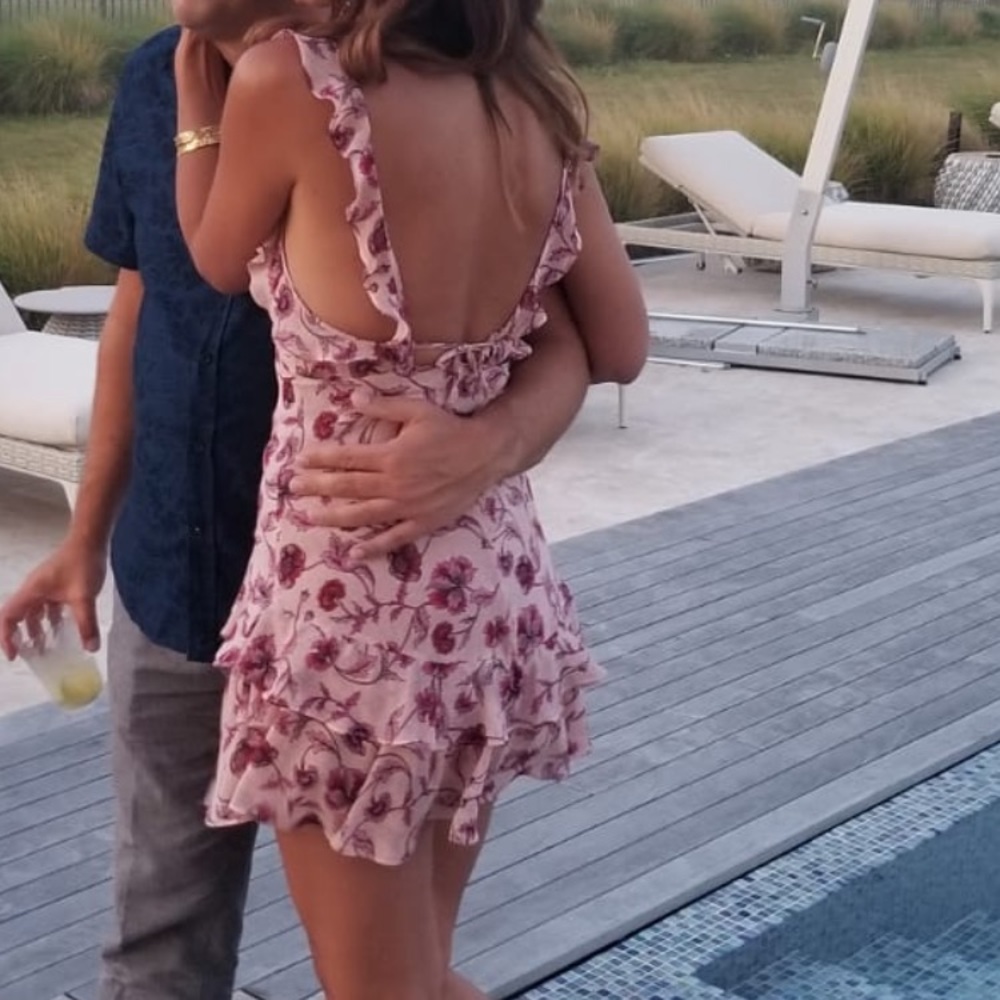 For love and lemons pink rose dress size small